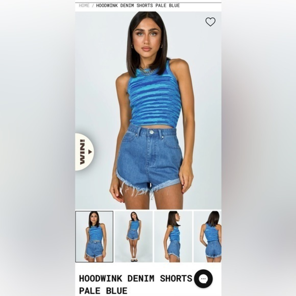 Princess Polly Hoodwink‎ Denim Shorts Sz 6